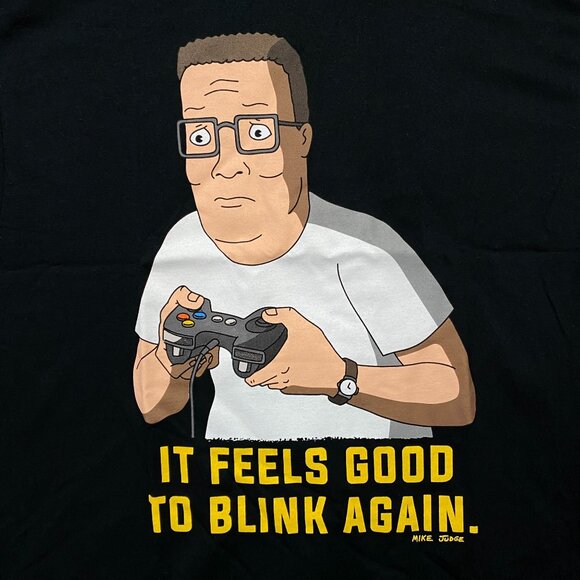 King of the Hill Hank Hill It Feels Good to Blink Again Tee M - Picture 2 of 4